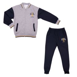 Ensemble jogging garcon gris et bleu marine hivere65 4/14 ans Garçon CXL BY CHRISTIAN LACROIX