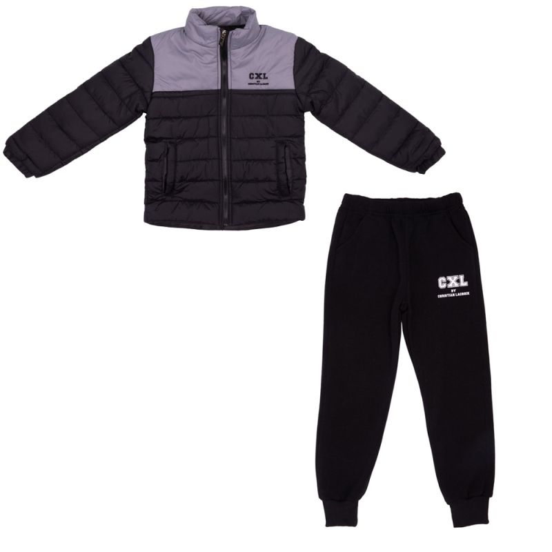 Ensemble 3 pcs garcon gris marine hiverz231 4/14 ans Garçon CXL BY CHRISTIAN LACROIX