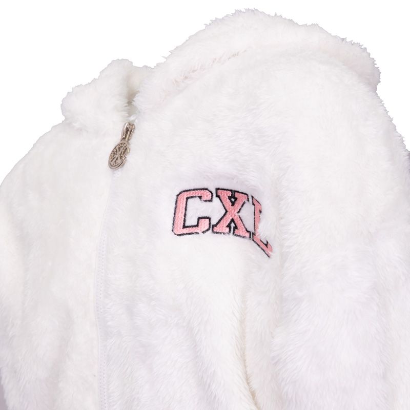 Veste polaire fille gris rose blanc hiverz105 4/14 ans Fille CXL BY CHRISTIAN LACROIX