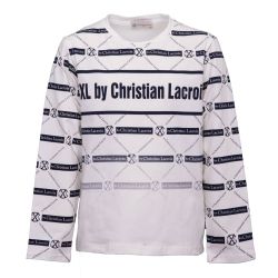 Tee shirt ml garcon marine et blanc permz184 4/14 ans Enfant CXL BY CHRISTIAN LACROIX