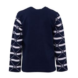 Tee shirt ml garcon marine et blanc permz184 4/14 ans Enfant CXL BY CHRISTIAN LACROIX
