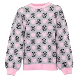 Pull fille gris rose hivercxl11 4/14 ans Fille CXL BY CHRISTIAN LACROIX