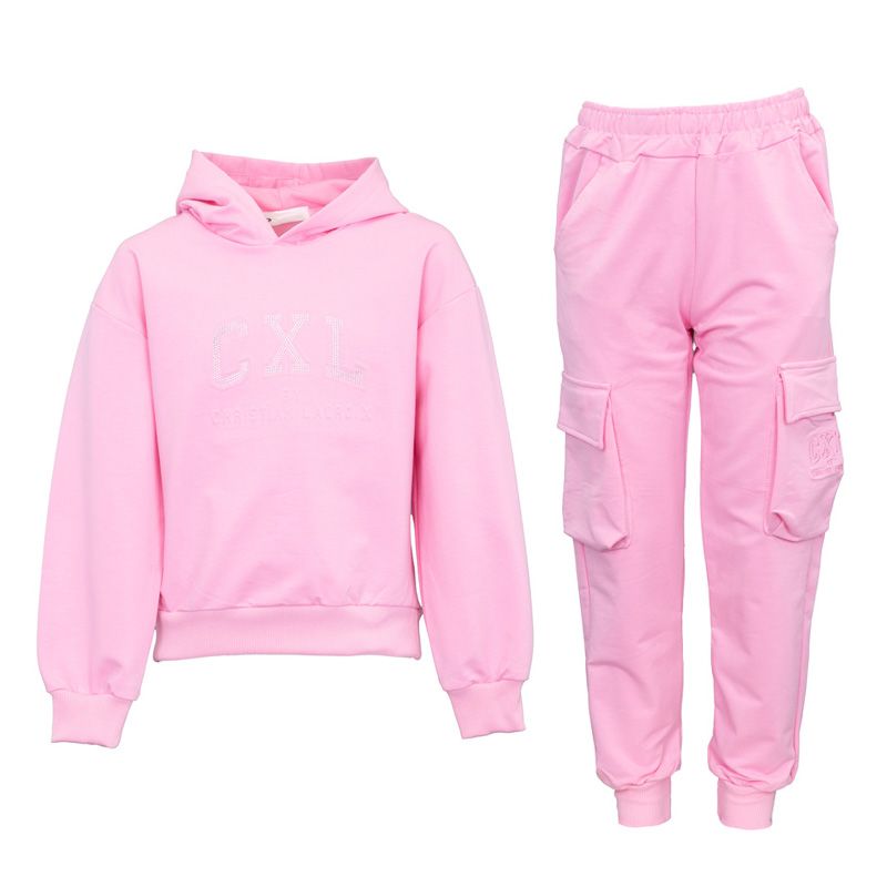 Ensemble jogging fille rose marine permcl195 4/14 ans Enfant CXL BY CHRISTIAN LACROIX