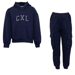 Ensemble jogging fille rose marine permcl195 4/14 ans Enfant CXL BY CHRISTIAN LACROIX