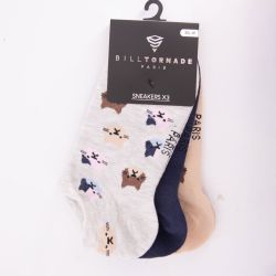 Chaussettes x3 bill tornade 36/42 fantaisie 11088 Femme BILL TORNADE