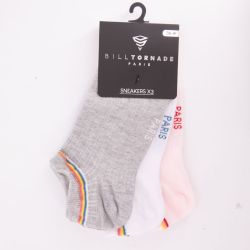 Chaussettes x3 bill tornade 36/42 fantaisie 11088 Femme BILL TORNADE