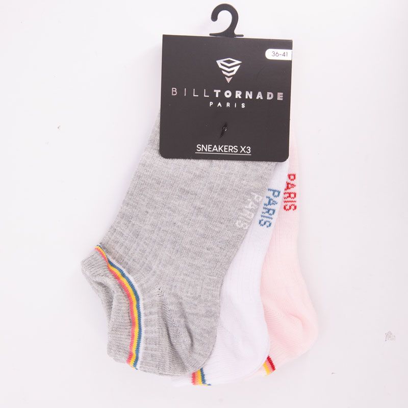 Chaussettes x3 bill tornade 36/42 fantaisie 11088 Femme BILL TORNADE