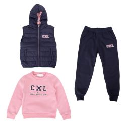 Ensemble 3 pcs fille marine gris hiverz311 1/5 ans Fille CXL BY CHRISTIAN LACROIX