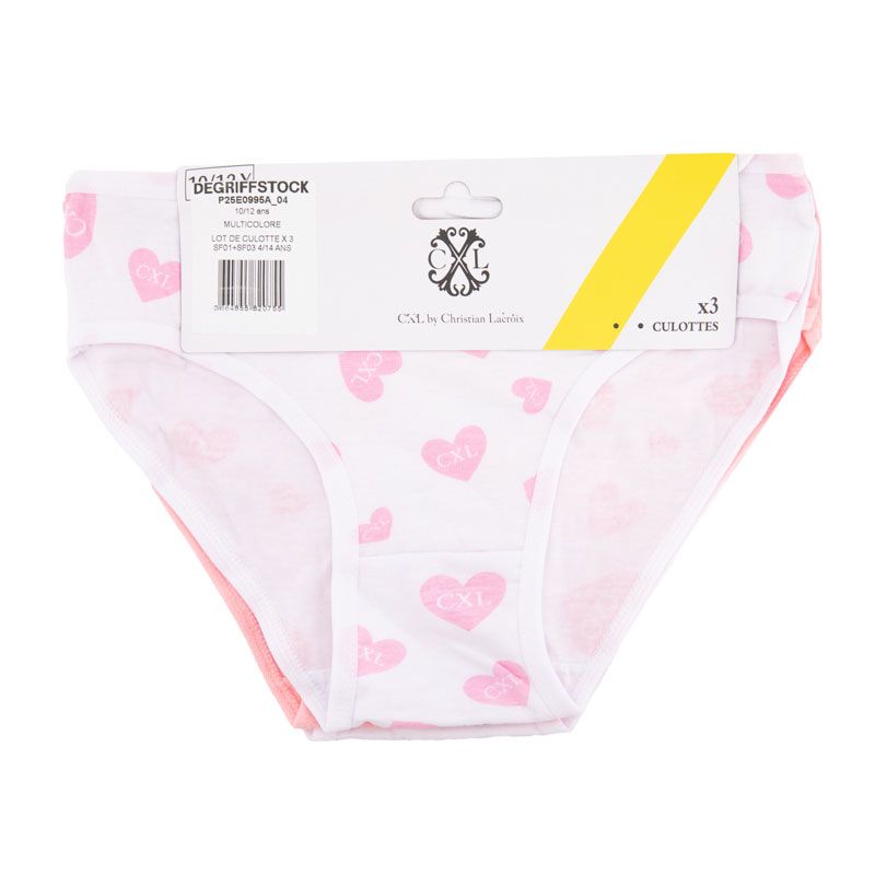 Lot de culotte x 3 sf01+sf03 4/14 ans Enfant CXL BY CHRISTIAN LACROIX