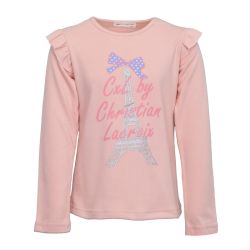 Tee shirt ml fille rose perm cl51 4/14 ans Enfant CXL BY CHRISTIAN LACROIX