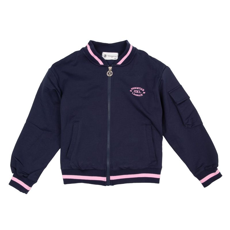 Ensemble blouson "sweat" jupe marine rose perm cl199 4/14 ans Enfant CXL BY CHRISTIAN LACROIX