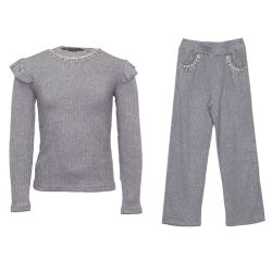 Ensemble maille gris rose permcl176 4/14 ans Enfant CXL BY CHRISTIAN LACROIX