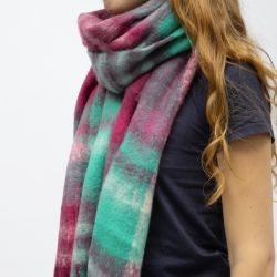 Echarpe à franges carreaux douce avec laine 40x210 cm Femme GERARD PASQUIER Echarpe à franges carreaux douce avec laine 40x210 cm Femme GERARD PASQUIER