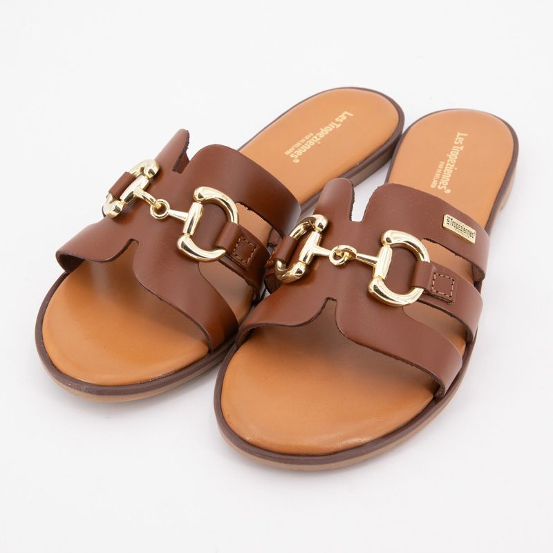 Mules hamia tan avec boucle dorée Femme LES TROPEZIENNES PAR M.BELARBI Mules hamia tan avec boucle dorée Femme LES TROPEZIENNES PAR M.BELARBI