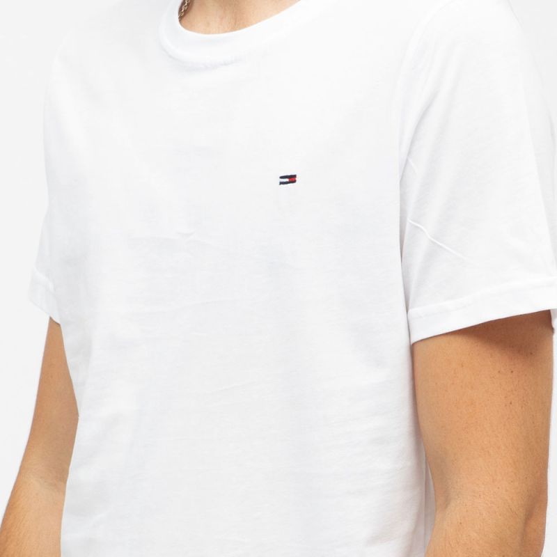 T-shirt logo brodé coton col ras de cou slim fit Homme TOMMY HILFIGER