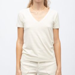 TEE SHIRT ECRU RAYE DORE KAYLA