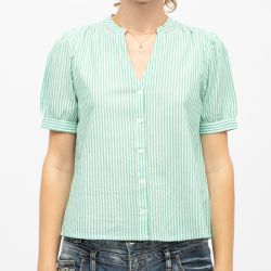 Chemise 30-ecru/vert tori-b202421c0a Femme LA PETITE ETOILE