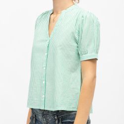 Chemise 30-ecru/vert tori-b202421c0a Femme LA PETITE ETOILE Chemise 30-ecru/vert tori-b202421c0a Femme LA PETITE ETOILE