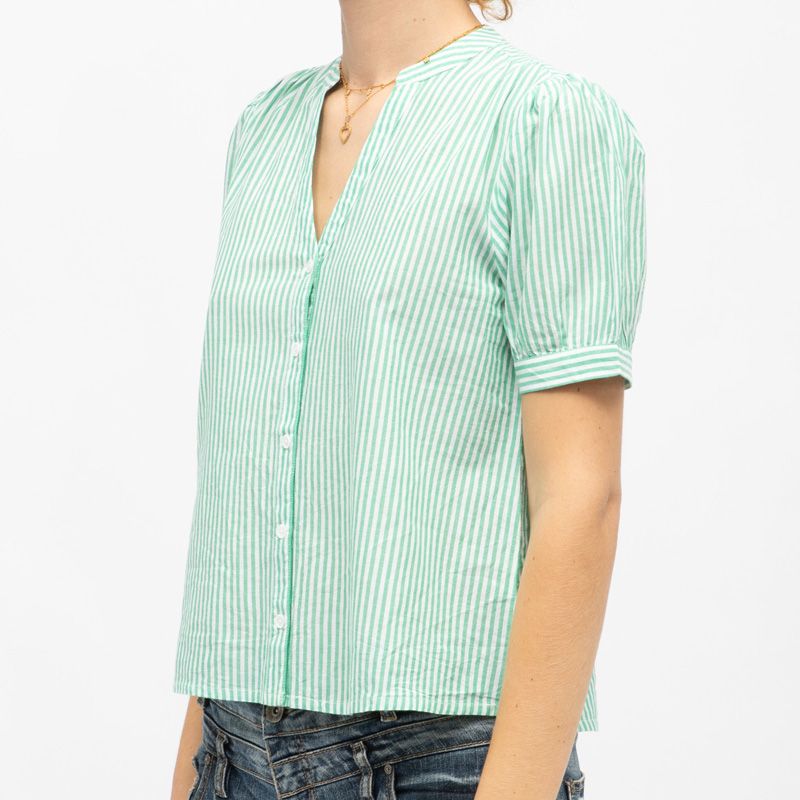 Chemise 30-ecru/vert tori-b202421c0a Femme LA PETITE ETOILE