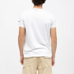 Tee shirt blanc col rond basic Homme SCHOTT
