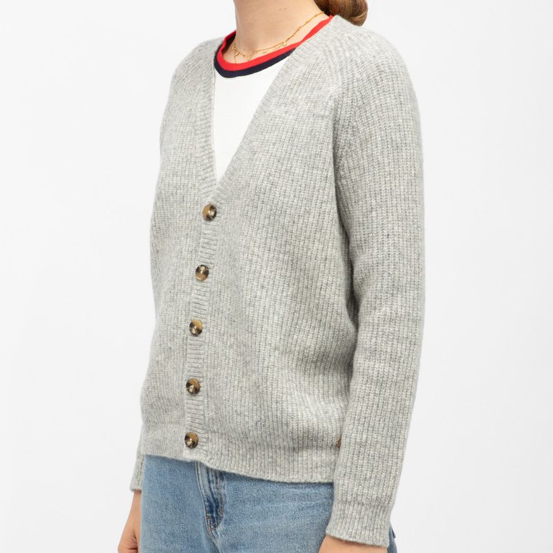 Gilet 03-gris chine maeve-m212423h7e Femme LA PETITE ETOILE