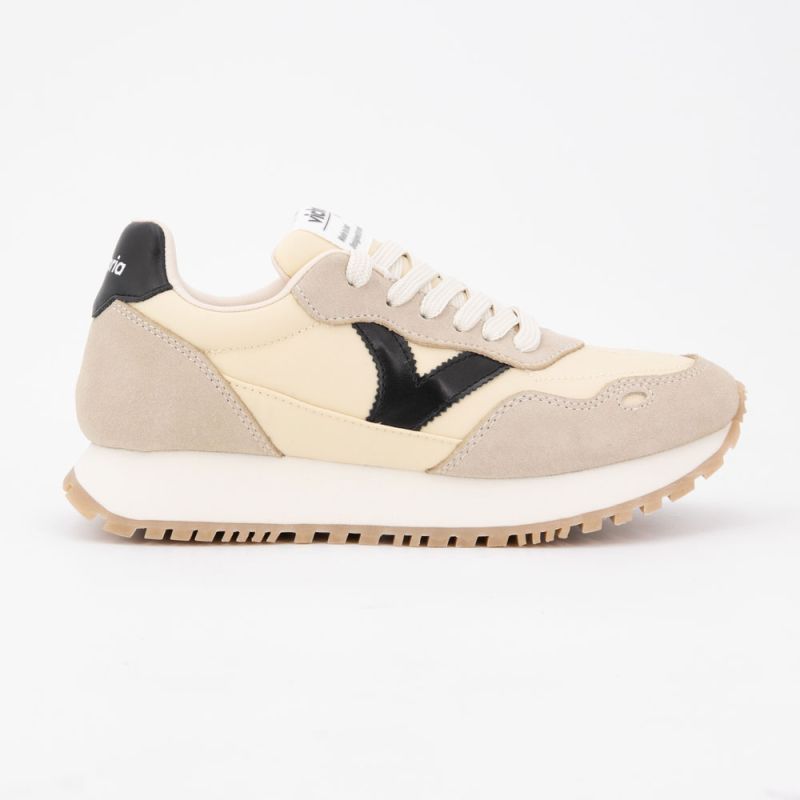 Basket beige viento nylon & serraje 1157107 36/41 Femme VICTORIA