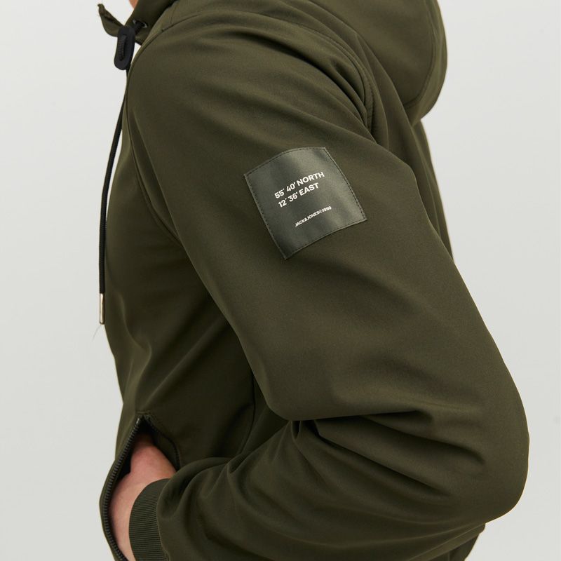 Veste mi saison mate zippée à capuche Homme JACK & JONES