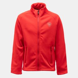 Veste de sport polaire zippée col cheminé rouge Enfant ROSSIGNOL