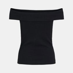 Top coton sahia black épaules dénudées Femme VILA