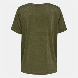 Tee shirt col V à pailettes Harly Femme ONLY Tee shirt col V à pailettes Harly Femme ONLY