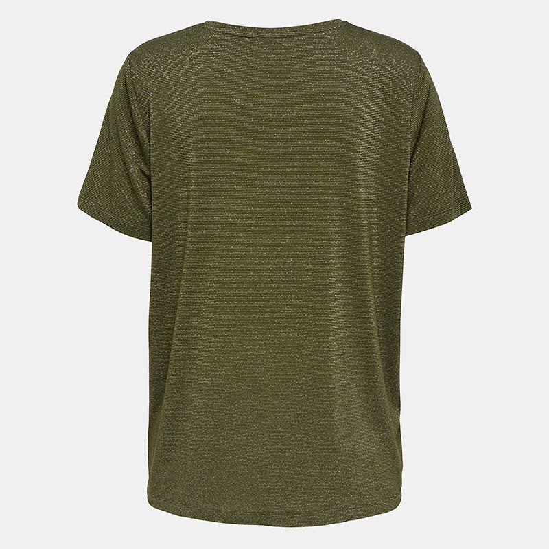 Tee shirt col V à pailettes Harly Femme ONLY Tee shirt col V à pailettes Harly Femme ONLY