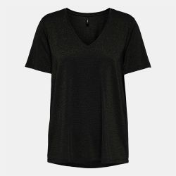 Tee shirt harly pailleté regular col v Femme ONLY Tee shirt harly pailleté regular col v Femme ONLY