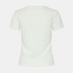 Tee shirt coton col rond manches courtes Femme PIECES