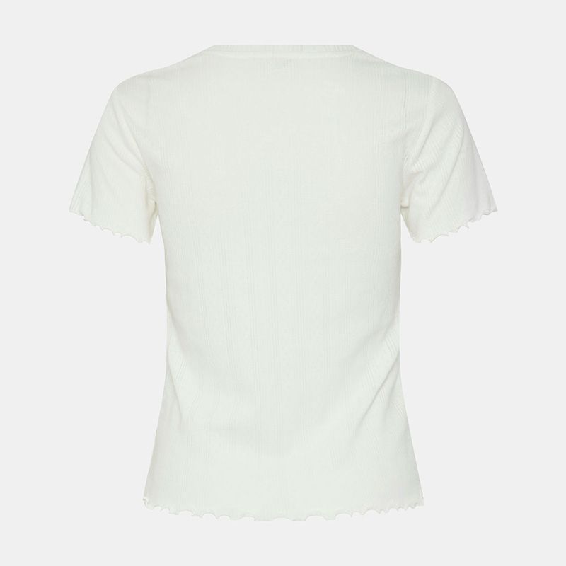 Tee shirt coton col rond manches courtes Femme PIECES