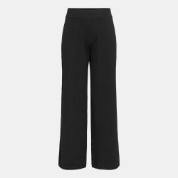 Pantalon cotelé ceinture élastique magan jambes larges black Femme ONLY
