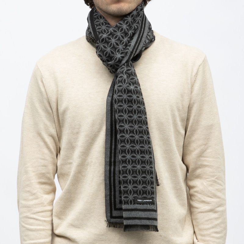 Echarpe imprimee 30x190cm lyam Homme TED LAPIDUS