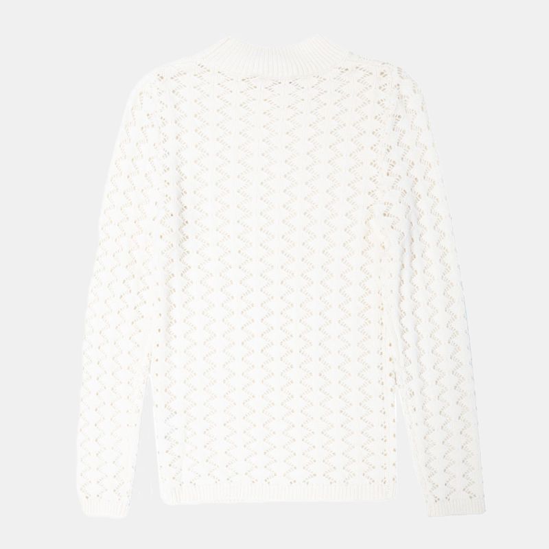 Pull col montant blanc miley maille fine Femme LA PETITE ETOILE