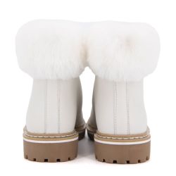 Bottines cuir grainé avec fausse fourrure Femme LES TROPEZIENNES PAR M.BELARBI