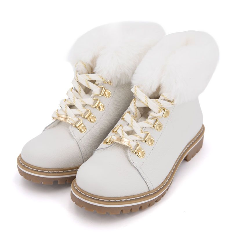 Bottines cuir grainé avec fausse fourrure Femme LES TROPEZIENNES PAR M.BELARBI