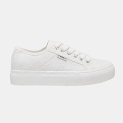 Baskets noomi brodé en toile à lacets Femme ONLY