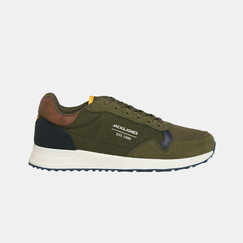 Baskets toile beech à lacets semelle blanche crantéeHomme JACK & JONES