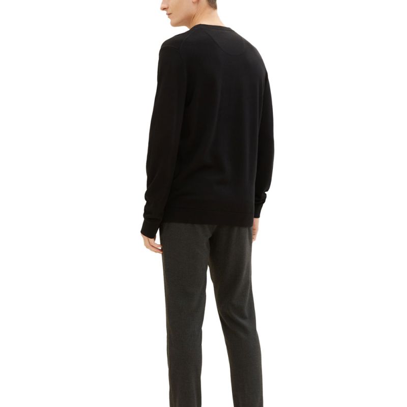 Pull turquoise blue melange 1039805055 Homme TOM TAILOR