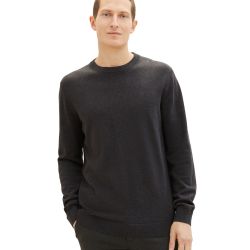 Pull turquoise blue melange 1039805055 Homme TOM TAILOR