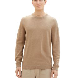 Pull turquoise blue melange 1039805055 Homme TOM TAILOR