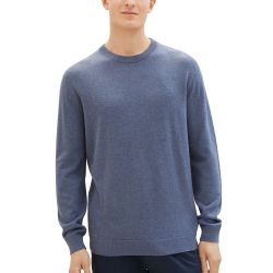 Pull turquoise blue melange 1039805055 Homme TOM TAILOR