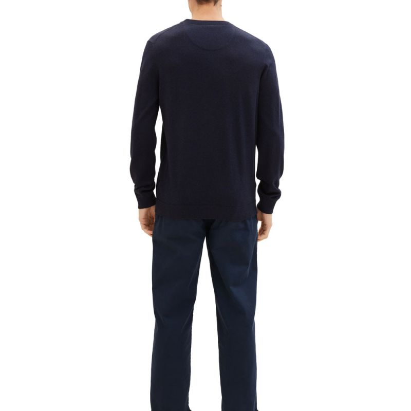 Pull turquoise blue melange 1039805055 Homme TOM TAILOR