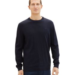 Pull turquoise blue melange 1039805055 Homme TOM TAILOR