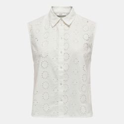 Chemisette tallie broderie anglaise sans manches Femme JDY Chemisette tallie broderie anglaise sans manches Femme JDY