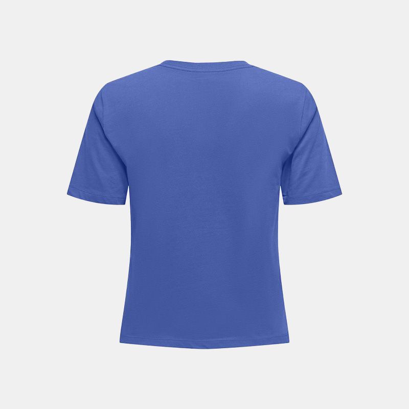 Tee shirt court coton rex col rond Femme JDY