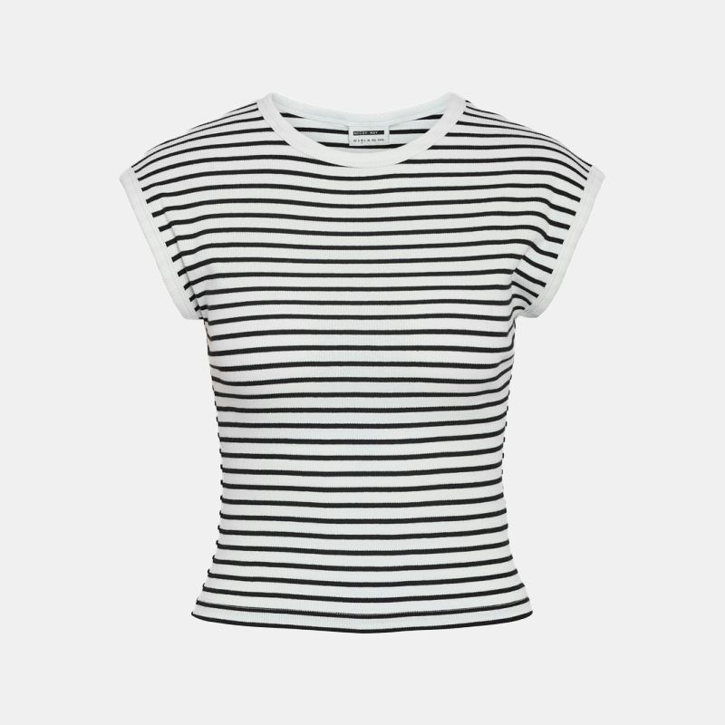 Tee shirt marinière Judy coton bio slim fit Femme NOISY MAY Tee shirt marinière Judy coton bio slim fit Femme NOISY MAY